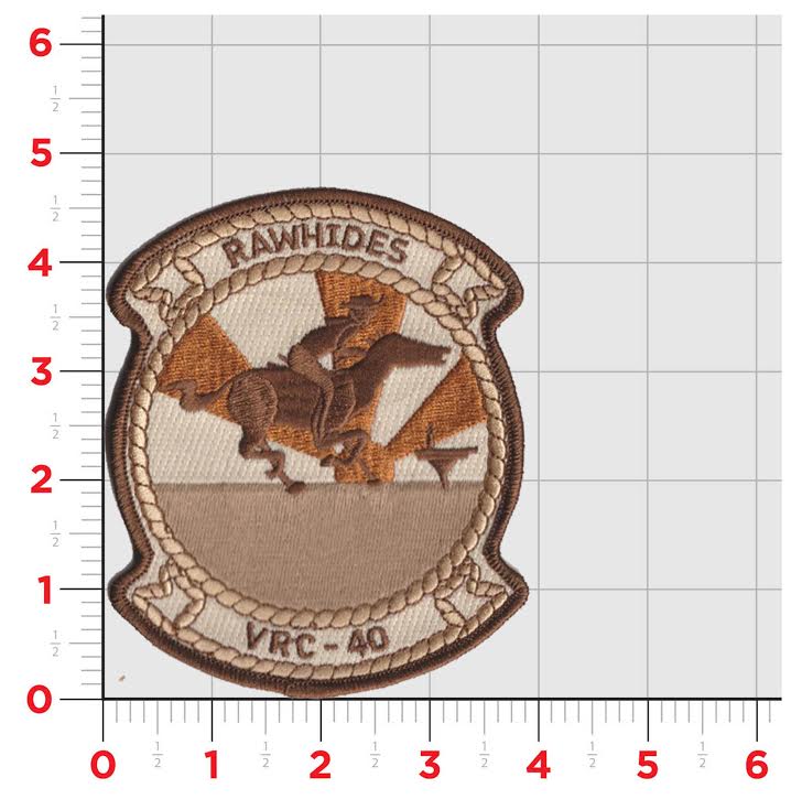 Officially Licensed US Navy VRC-40 Rawhides Squadron Patches