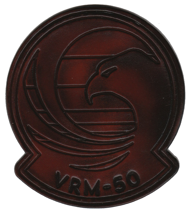 Officially Licensed US Navy VRM-50 Sunhawks Leather Patches