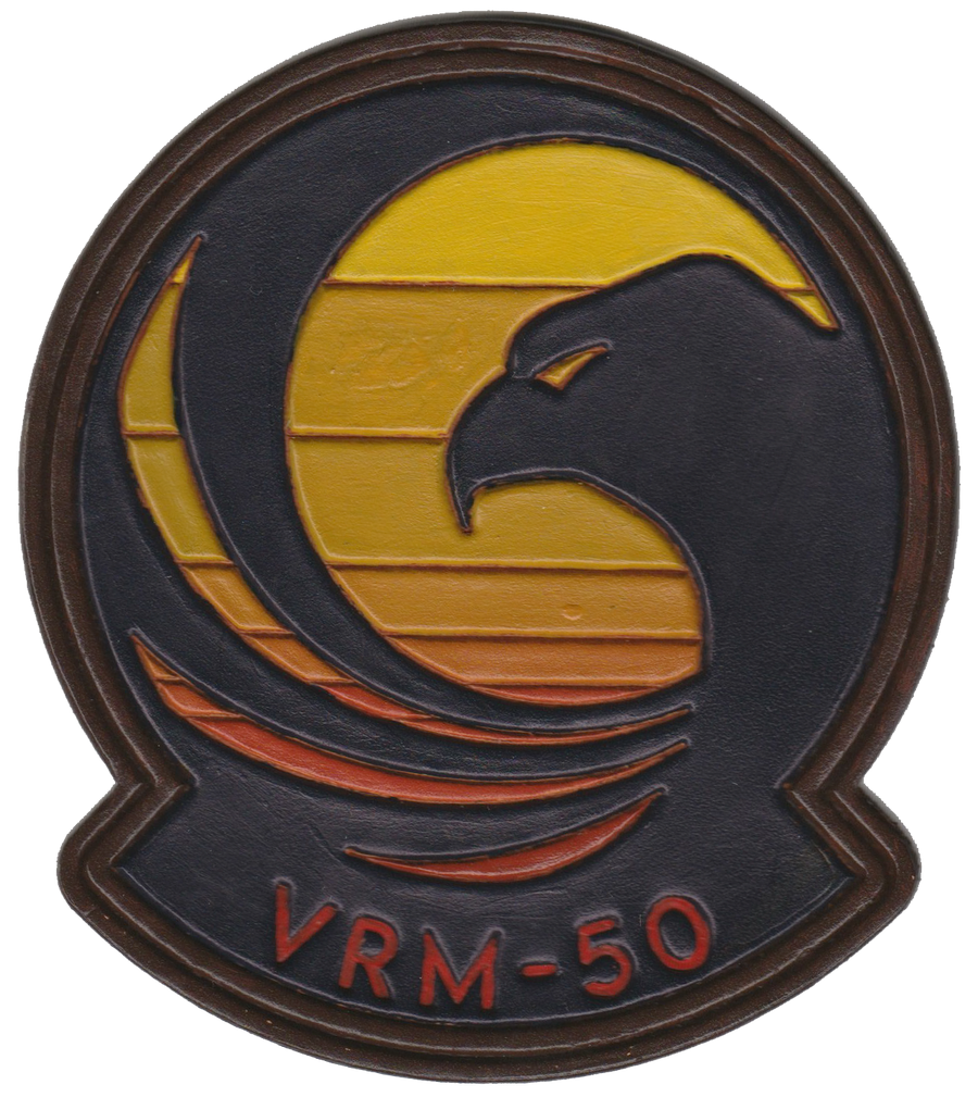 Officially Licensed US Navy VRM-50 Sunhawks Leather Patches