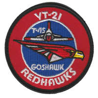 Official VT-21 Redhawks T-45 Goshawk Shoulder Patches