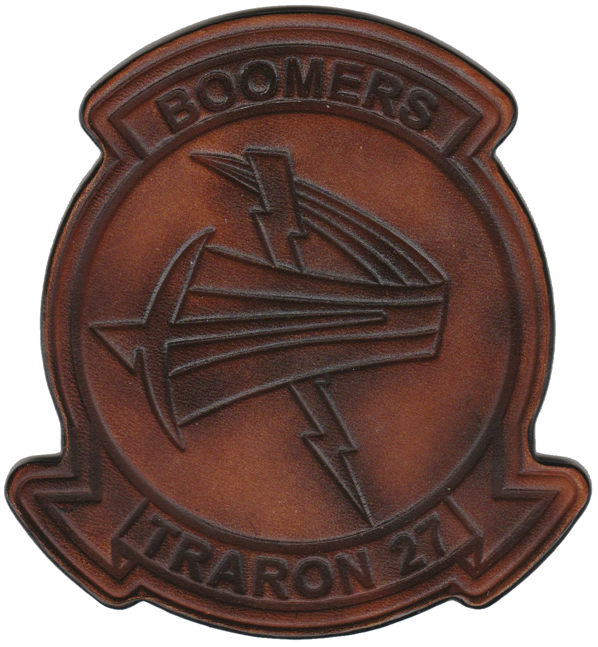 Officially Licensed US Navy VT-27 Boomers Leather Squadron Patches
