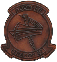 Officially Licensed US Navy VT-27 Boomers Leather Squadron Patches