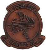 Officially Licensed US Navy VT-27 Boomers Leather Squadron Patches