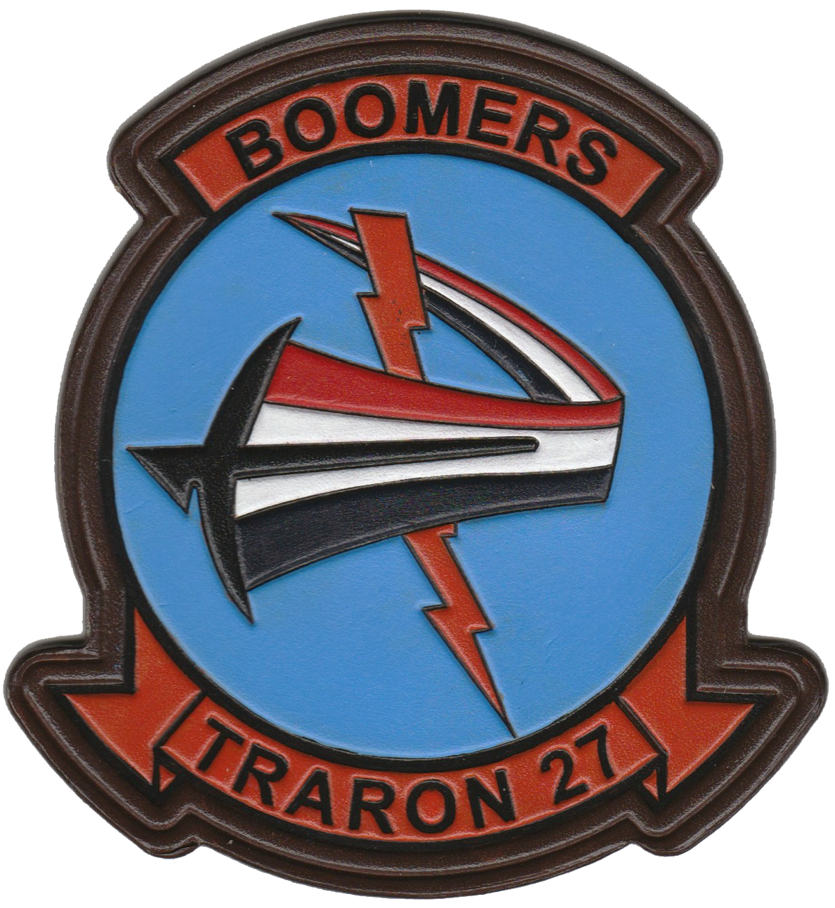 Officially Licensed US Navy VT-27 Boomers Leather Squadron Patches