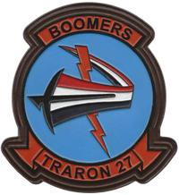 Officially Licensed US Navy VT-27 Boomers Leather Squadron Patches