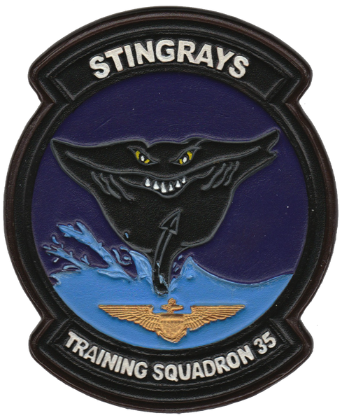 Officially Licensed US Navy VT-35 Stingrays Leather Patch