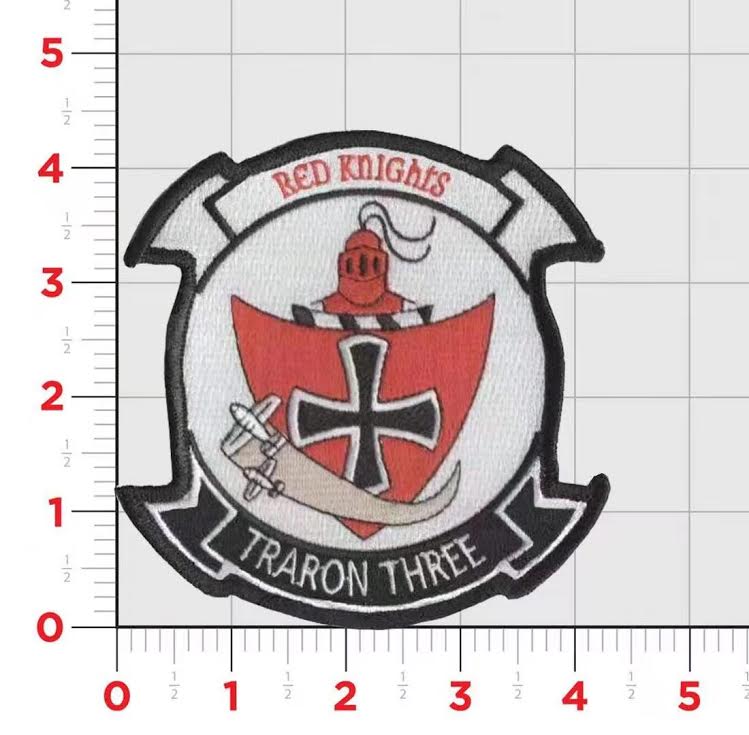 Officially Licensed  US Navy VT-3 Red Knights Squadron Patches