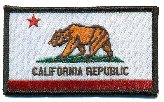 California Flag Ball Cap Patch