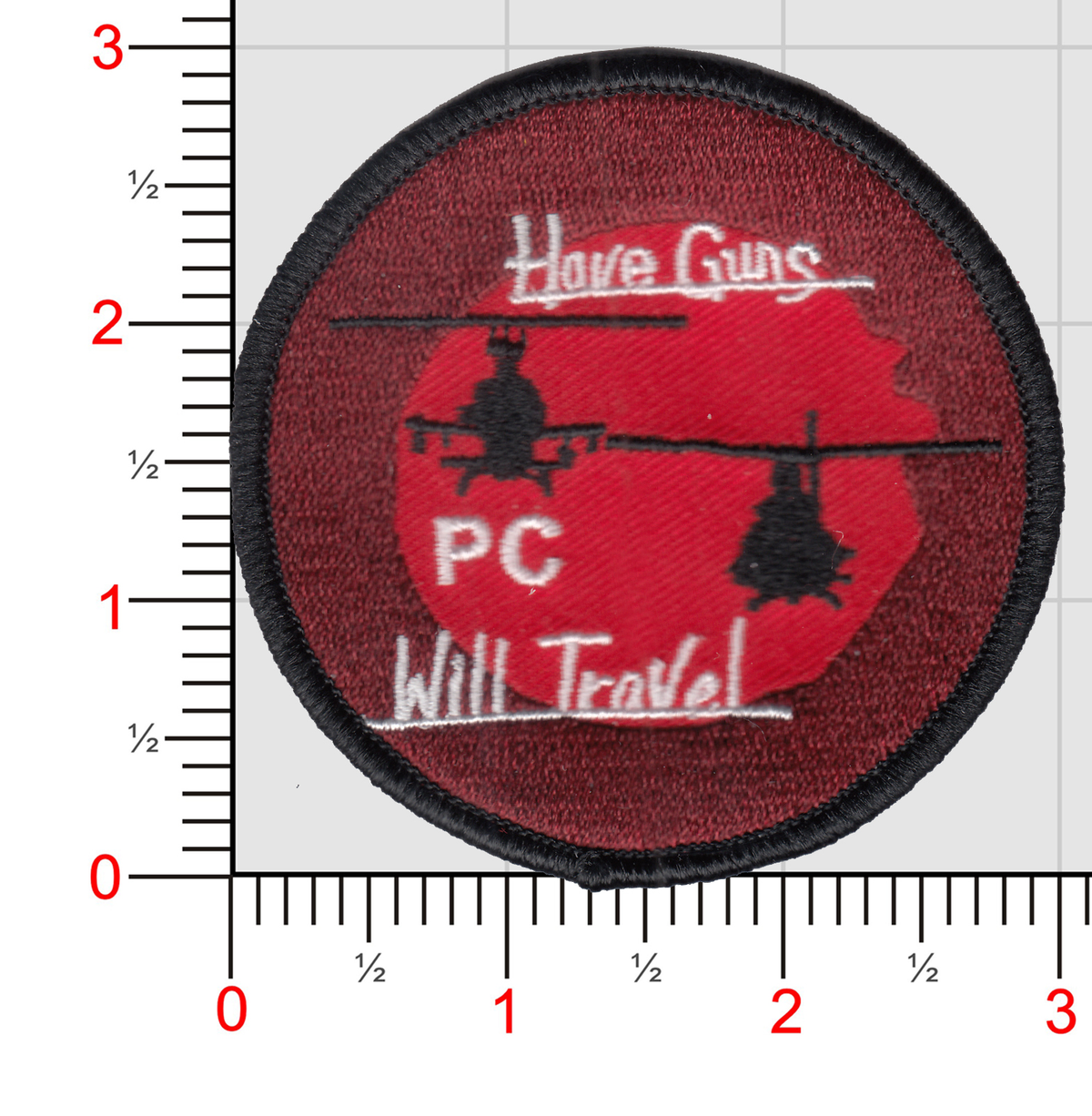 Official HMLA-167 Have Guns Will Travel Shoulder Patches