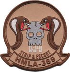 Officially Licensed USMC HMLA-369 Gunfighters OIF Desert Tan Patch