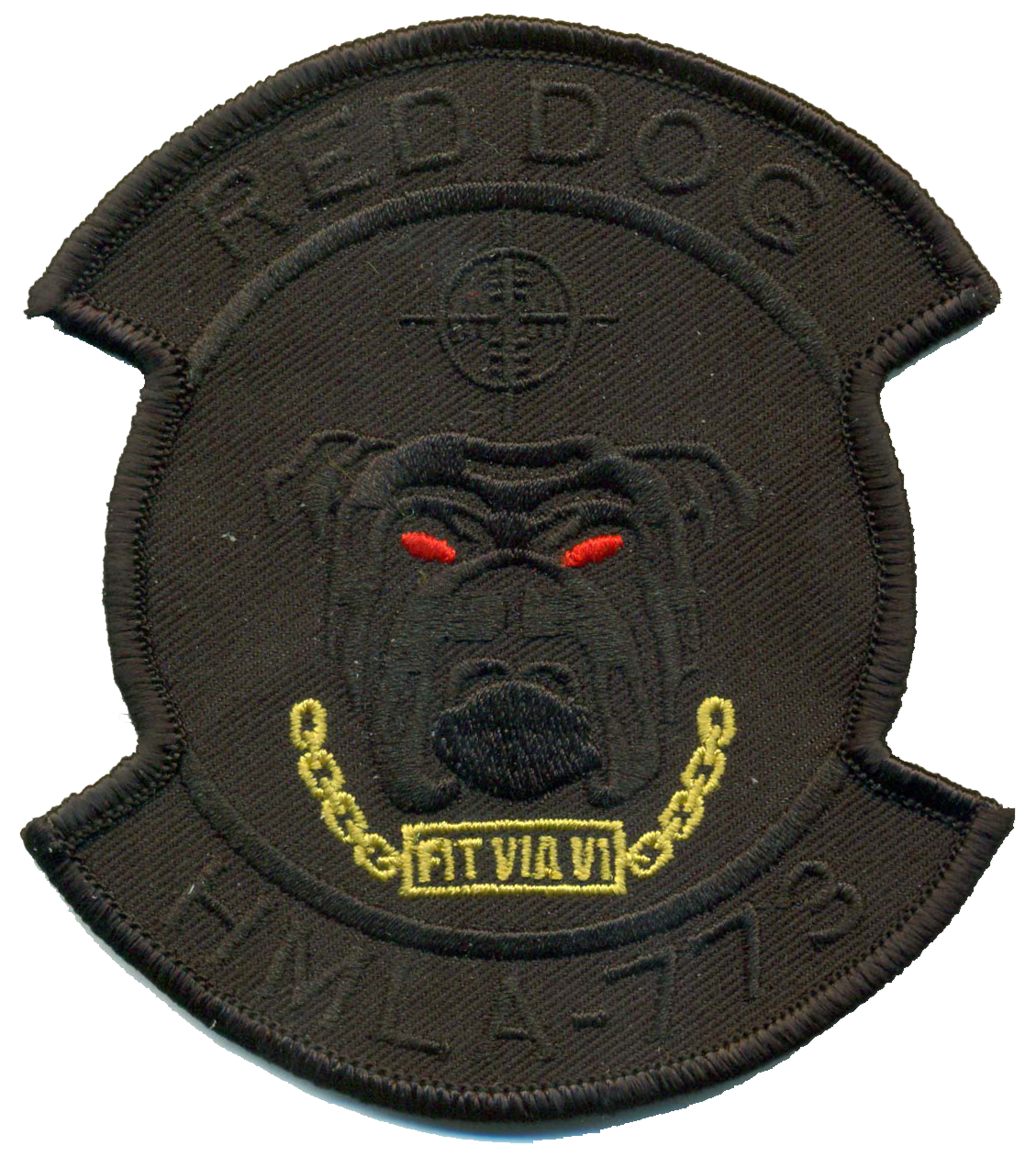 Officially Licensed USMC HMLA-773 Red Dog Blackout Patch