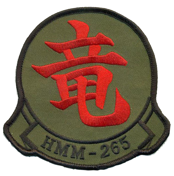 Officially Licensed USMC HMM-265 Dragons OD Green Patch