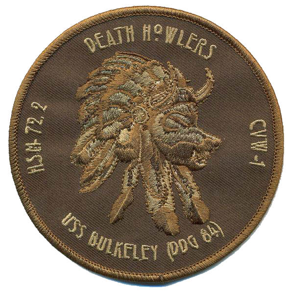 Official US Navy HSM-72.2 Death Howler Brown Patch