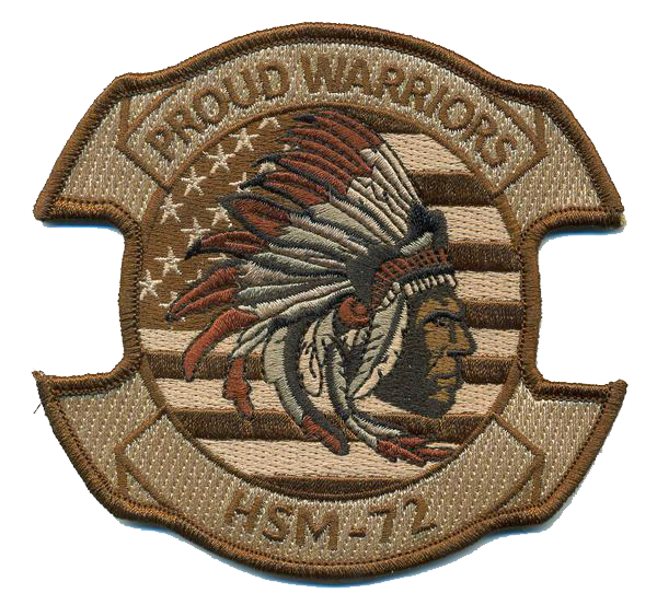 Official US Navy HSM-72 US Flag Patches