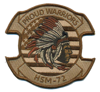 Official US Navy HSM-72 US Flag Patches