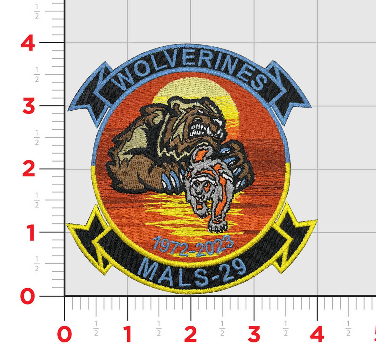 Official MALS-29 Wolverines Sunset Patch