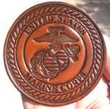 Officially Licensed USMC Leather EGA Patch