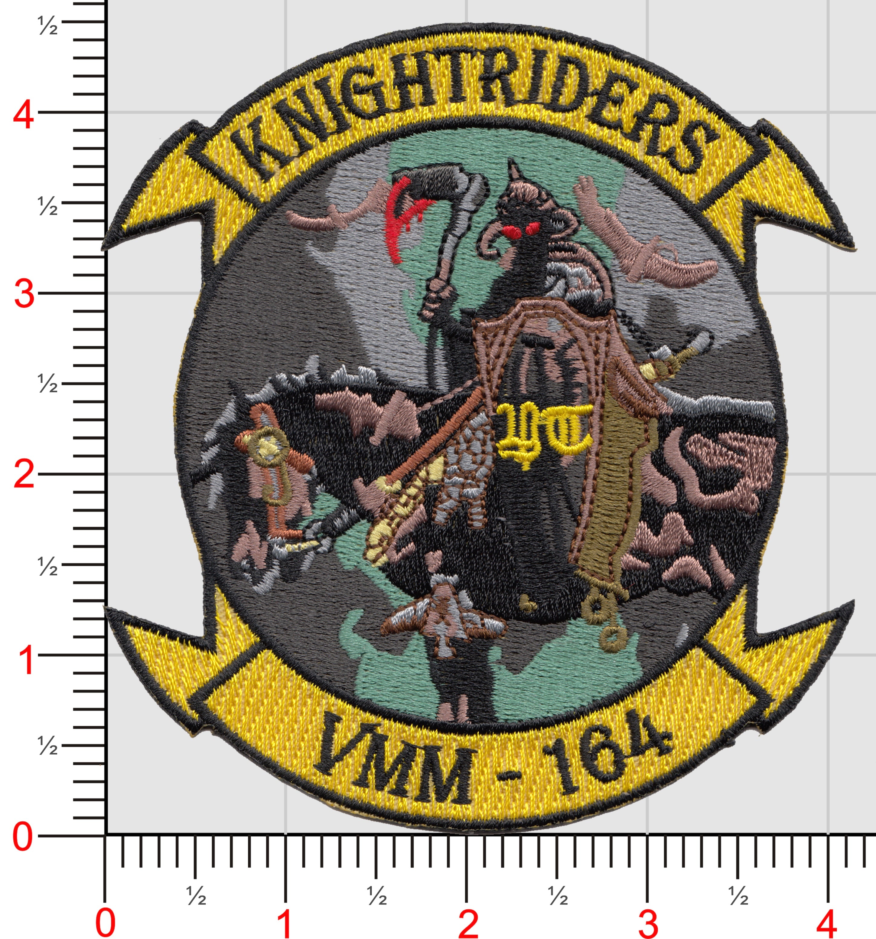 Buy VMM-164 Full Color Death Deale Patch | MarinePatches.com
