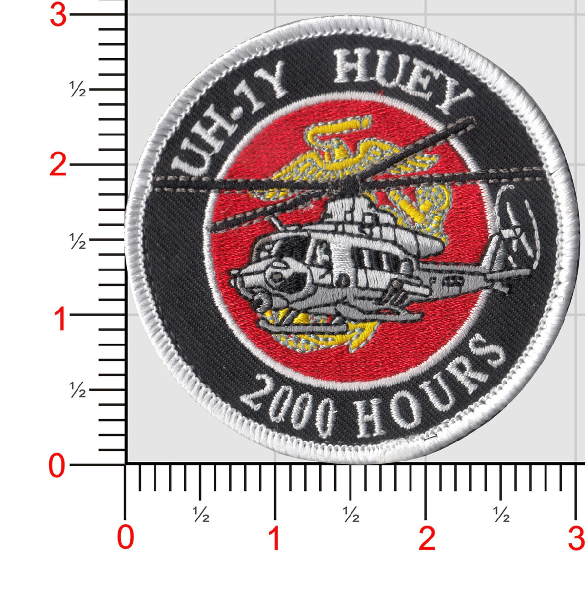 Officially Licensed USMC UH-1Y Huey Flight Hours Patch