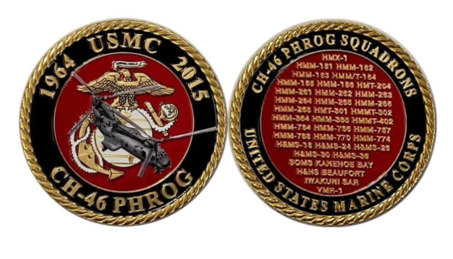 Officially Licensed USMC Commemorative CH-46 Phrog Coin