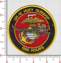 Officially Licensed USMC UH-1E Huey Gunship Hours Patches