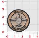 Official VAW-117 Wallbangers E-2C Shoulder Patches