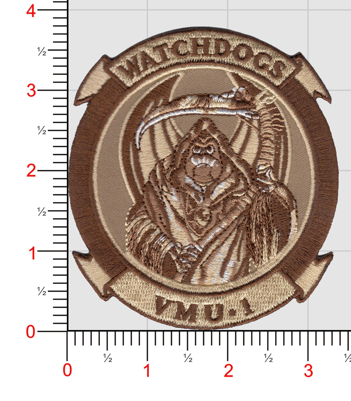 Officially Licensed USMC VMU-1 Watchdogs Desert Tan Patches