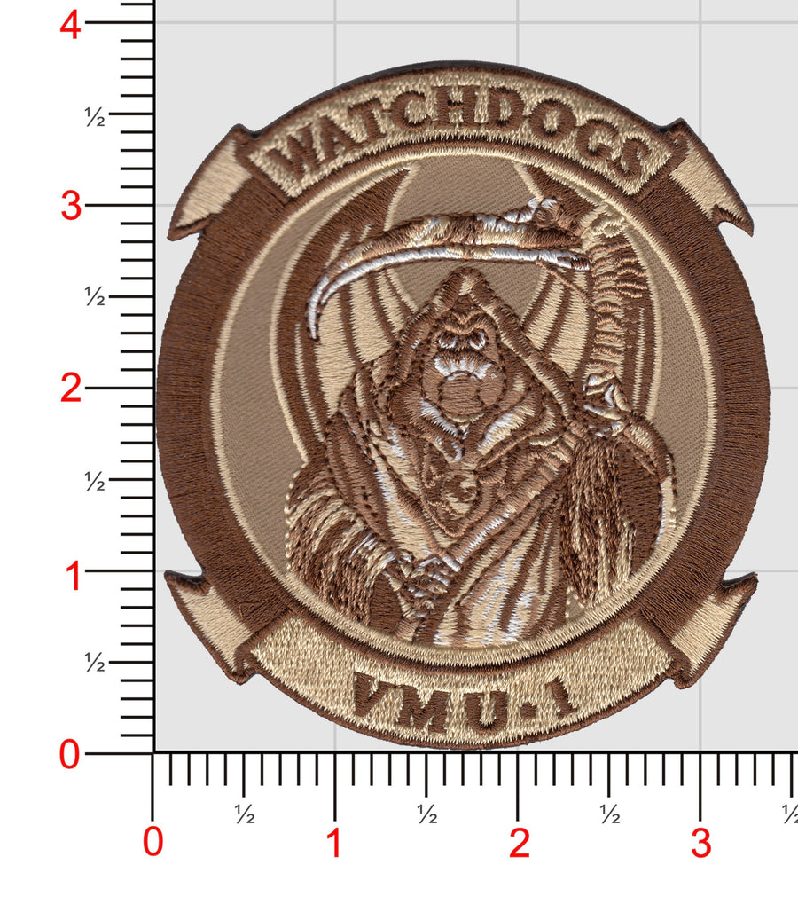 Officially Licensed USMC VMU-1 Watchdogs Desert Tan Patches