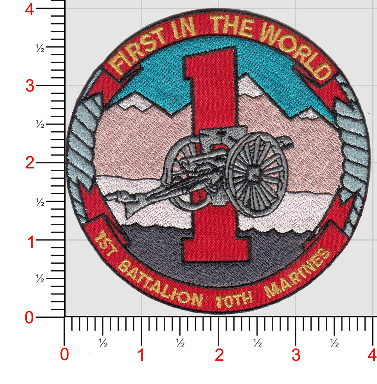 Officially Licensed USMC 1st Bn 10th Marines Patch