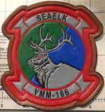 Officially Licensed USMC VMM-166 Seaelks Leather Patch