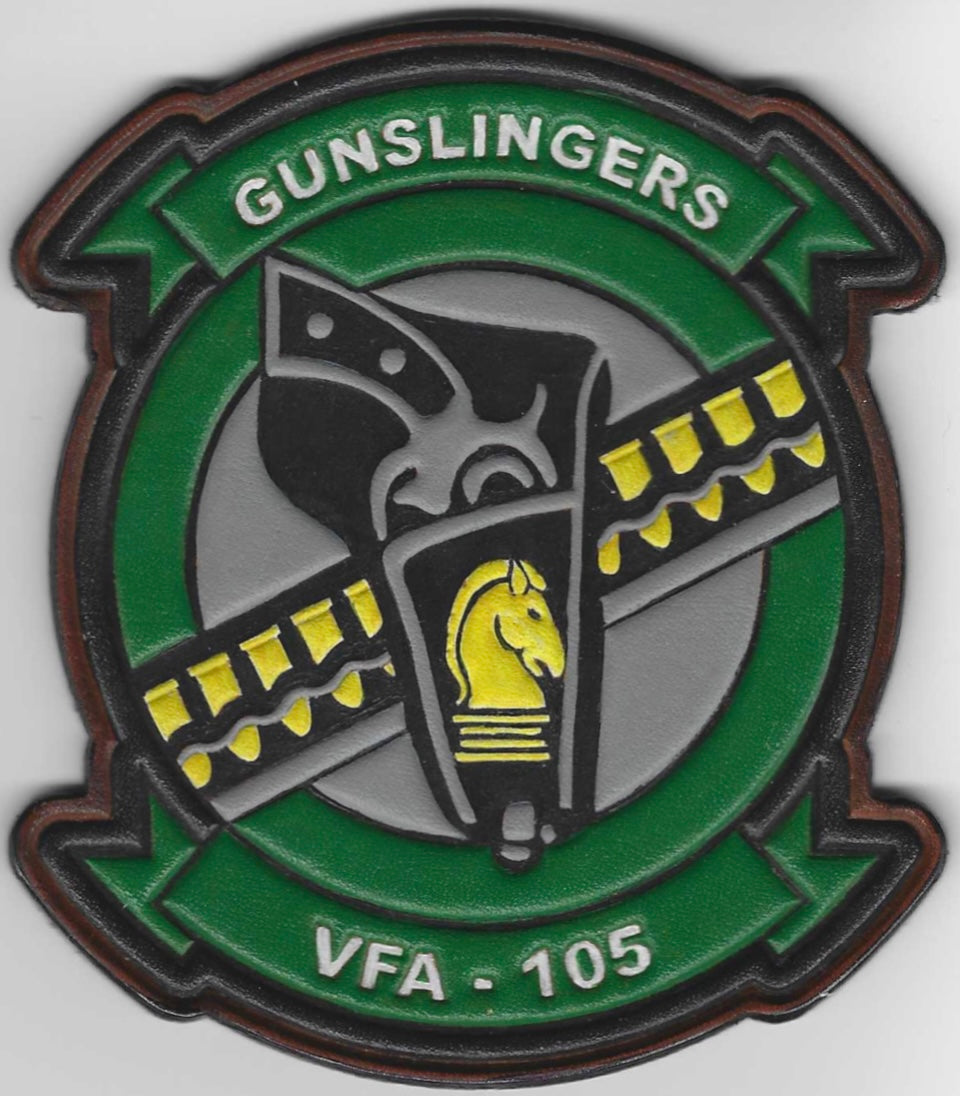 Officially Licensed US Navy VFA-105 Gunslingers Leather Patch