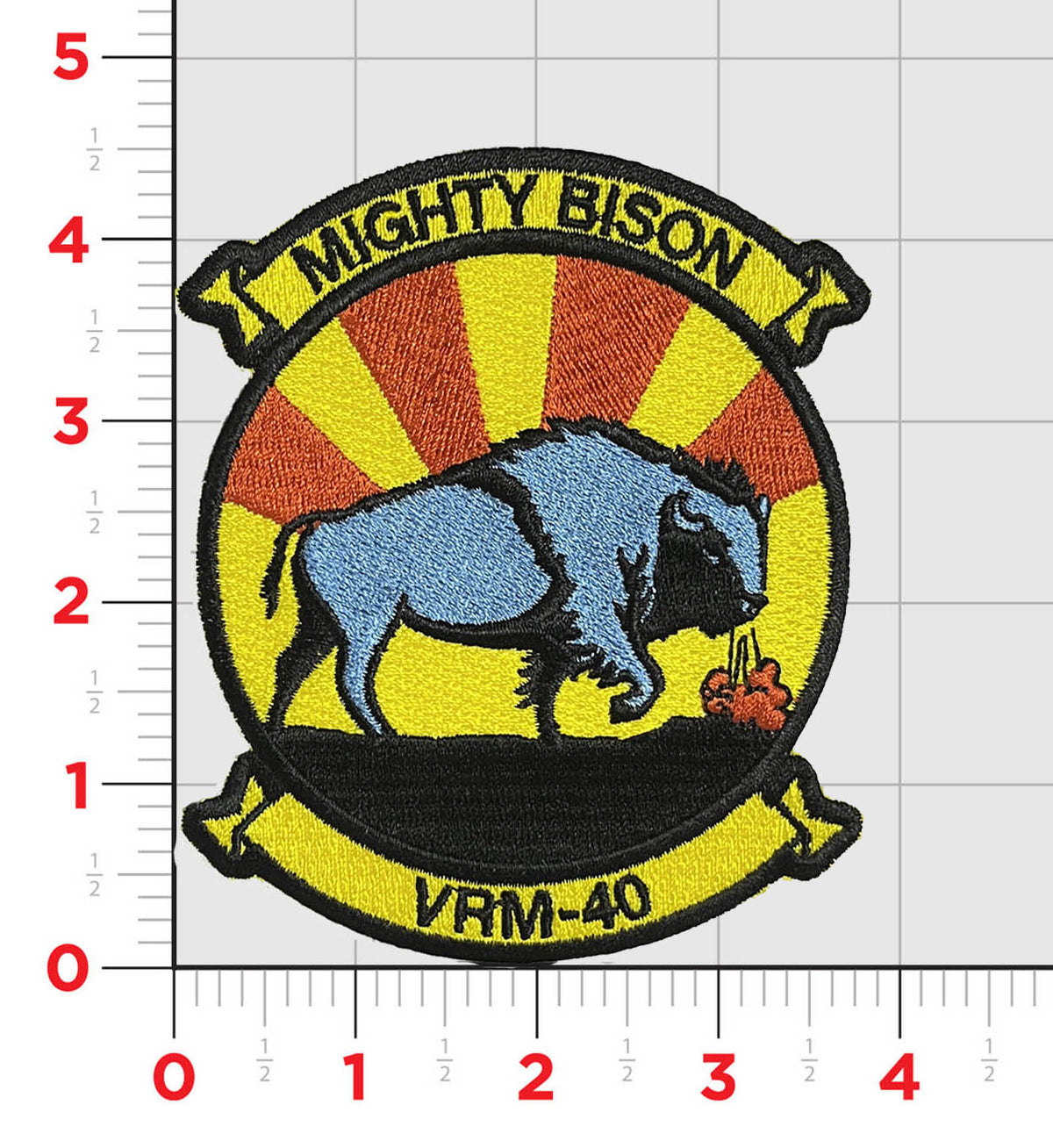 Officially Licensed US Navy VRM-40 Mighty Bison Squadron Patches