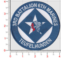 Officially Licensed USMC 3rd Battalion 6th Marines Teufelhunden Patch