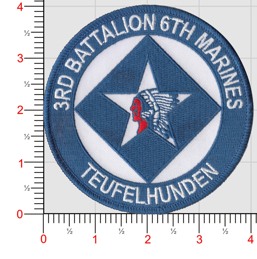 Officially Licensed USMC 3rd Battalion 6th Marines Teufelhunden Patch