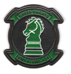 Officially Licensed USMC VMFA(AW)-121 Green Knights Leather Patches