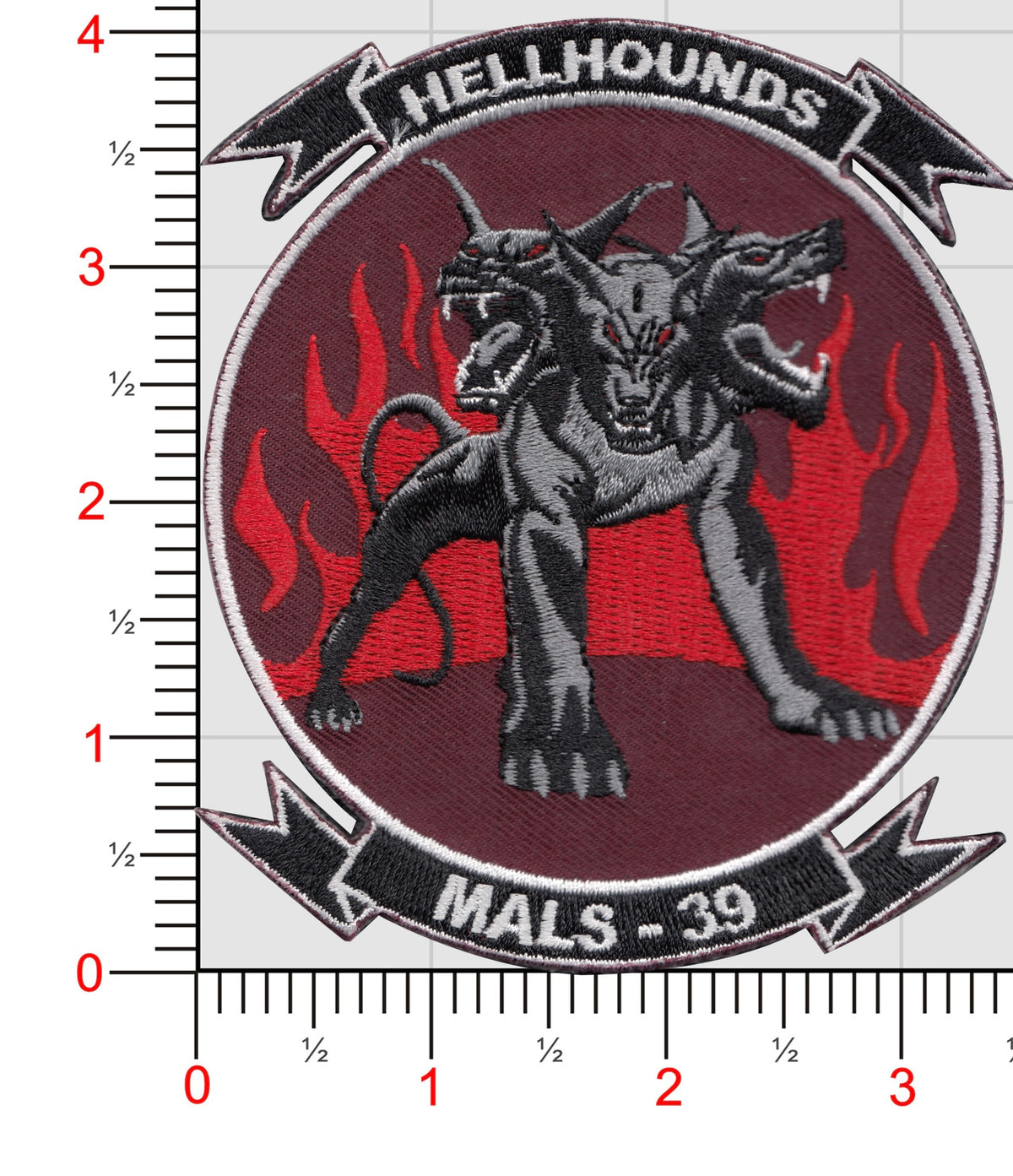 Officially Licensed USMC MALS-39 Hellhounds Patches