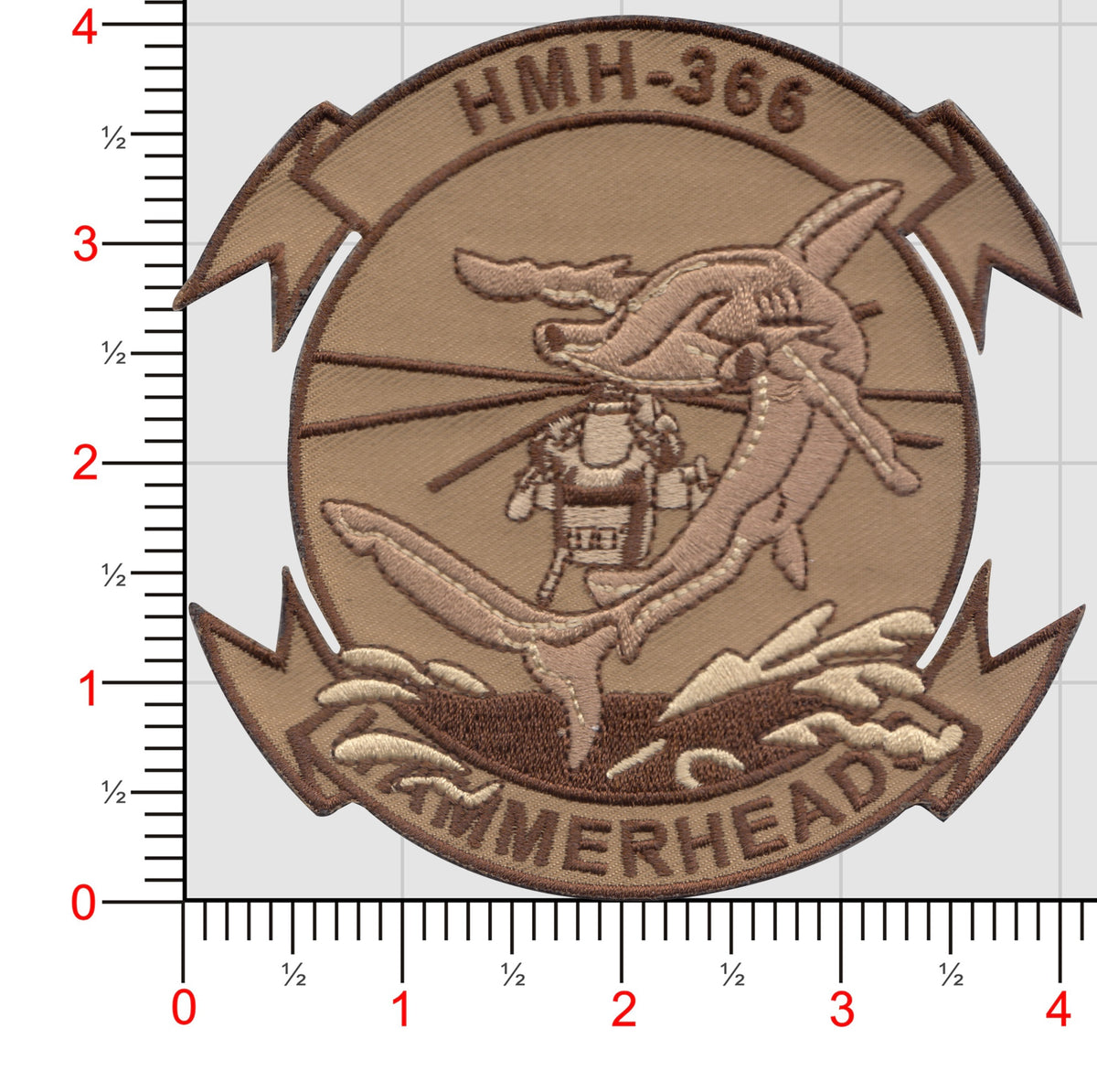 Officially Licensed USMC HMH-366 Hammerheads Squadron Patch