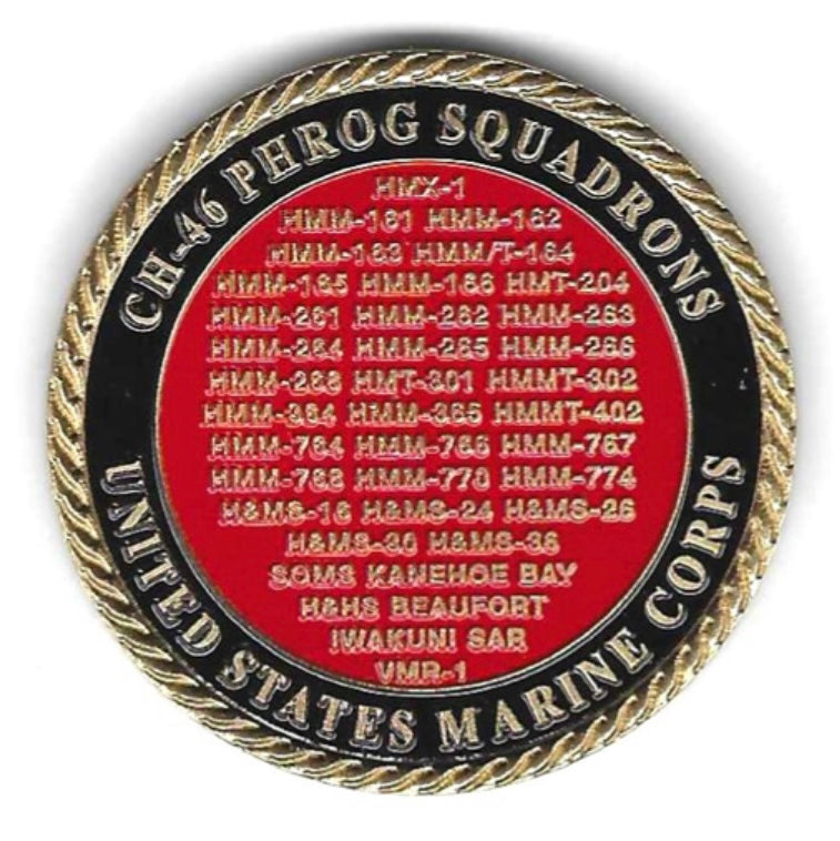 Officially Licensed USMC Commemorative CH-46 Phrog Coin