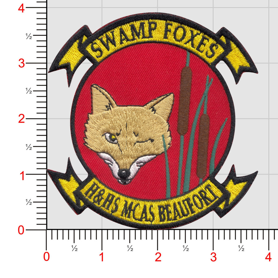 Officially Licensed USMC H&HS Beaufort Swamp Foxes (Winky Fox Full Color) Patch (B)