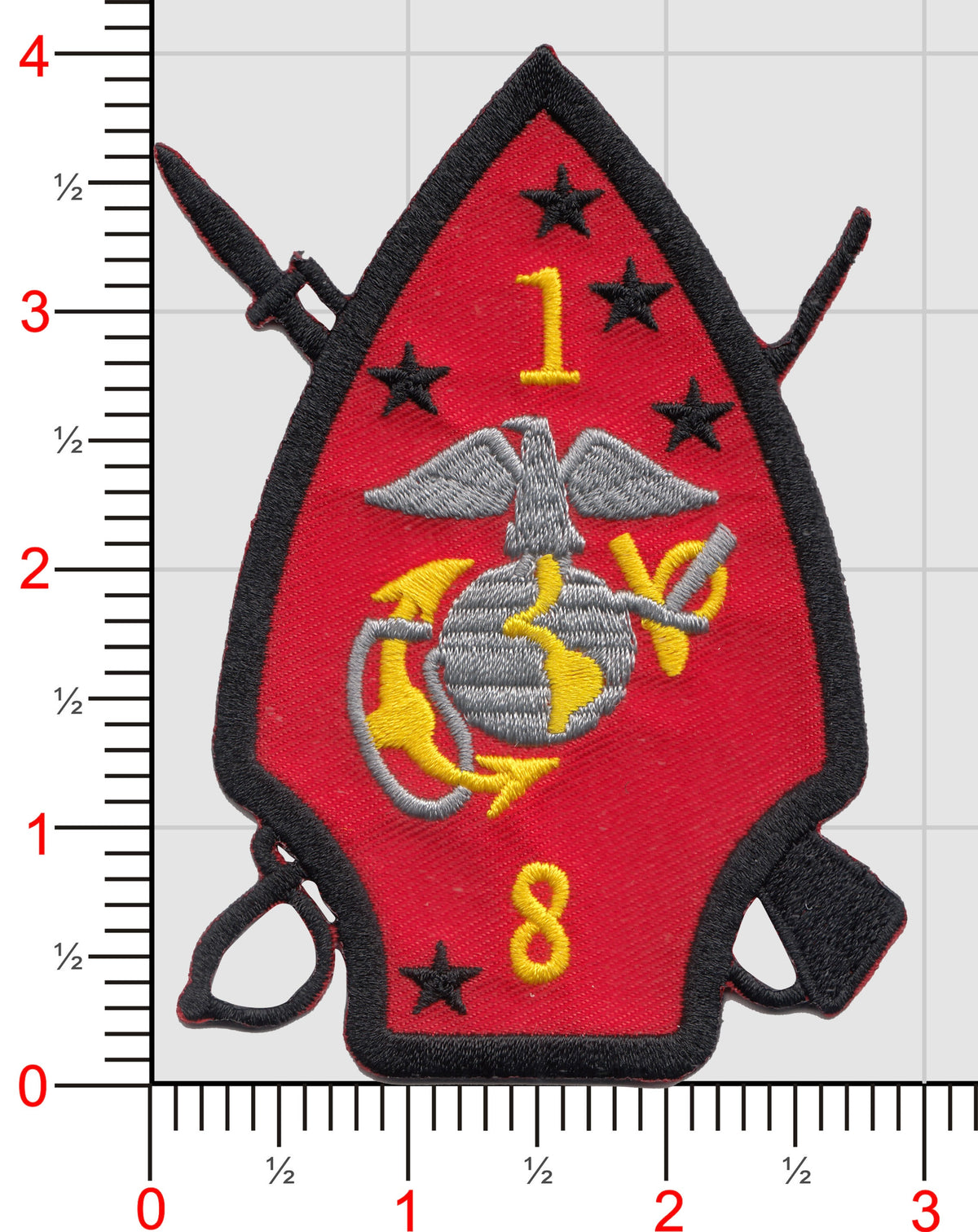 Officially Licensed USMC 1st Battalion 8th Marines Patch