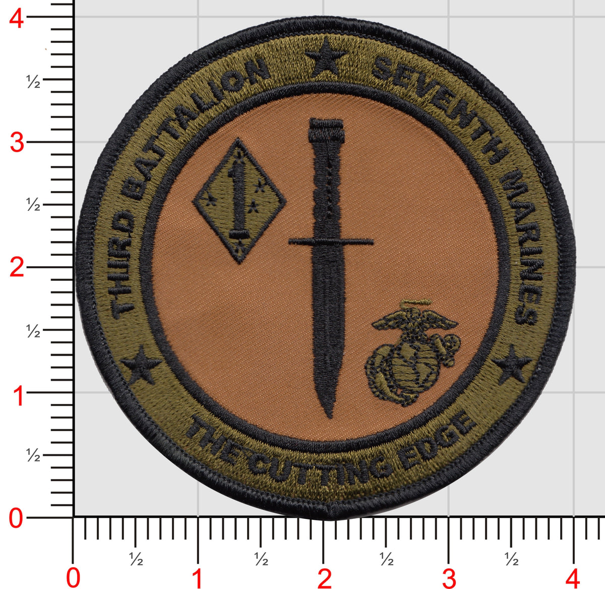 Officially Licensed USMC 3rd Battalion 7th Marines The Cutting Edge Patch