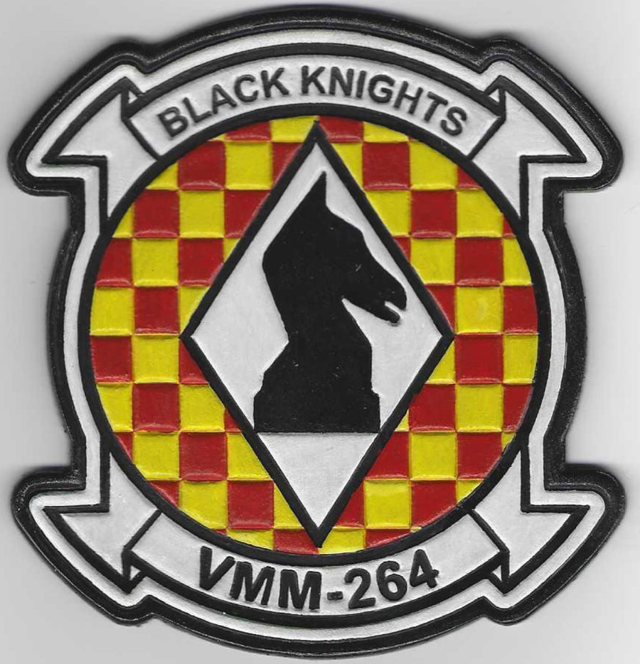 Officially Licensed USMC VMM-264 Black Knights Leather Patches
