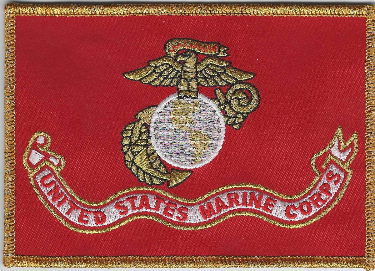 Officially Licensed Large USMC Flag Patch