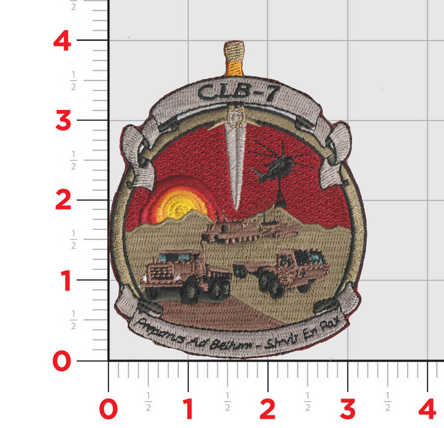 Officially Licensed USMC Combat Logistics Battalion CLB-7 Patch