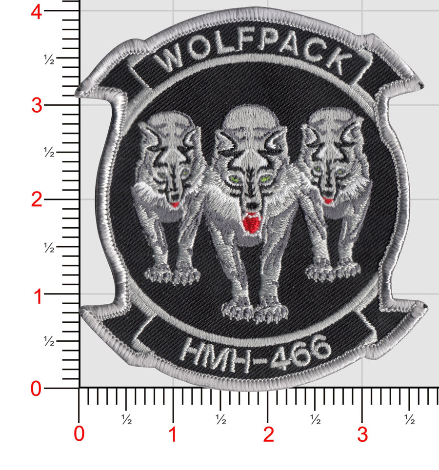 Officially Licensed USMC HMH-466 Wolfpack Squadron Patch