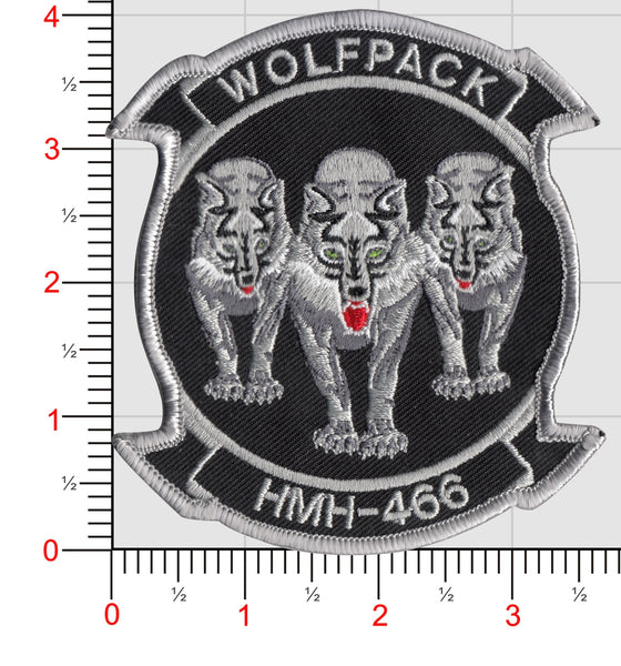 Officially Licensed USMC HMH-466 Wolfpack Squadron Patch