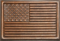 Hand Painted Leather American Flag Patch