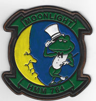 Officially Licensed USMC HMM-764 Moonlight Leather Patches