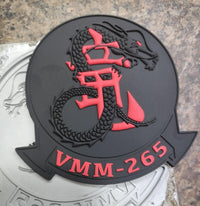 Officially Licensed USMC VMM-265 Dragons Blackout PVC Patch