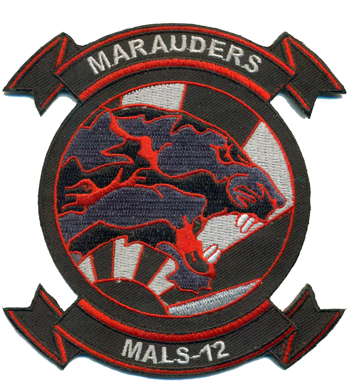 Officially Licensed USMC MALS-12 Marauders Black Patch
